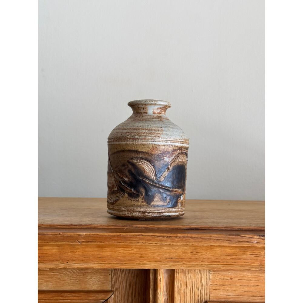 Vintage Abstract Glazed Vase